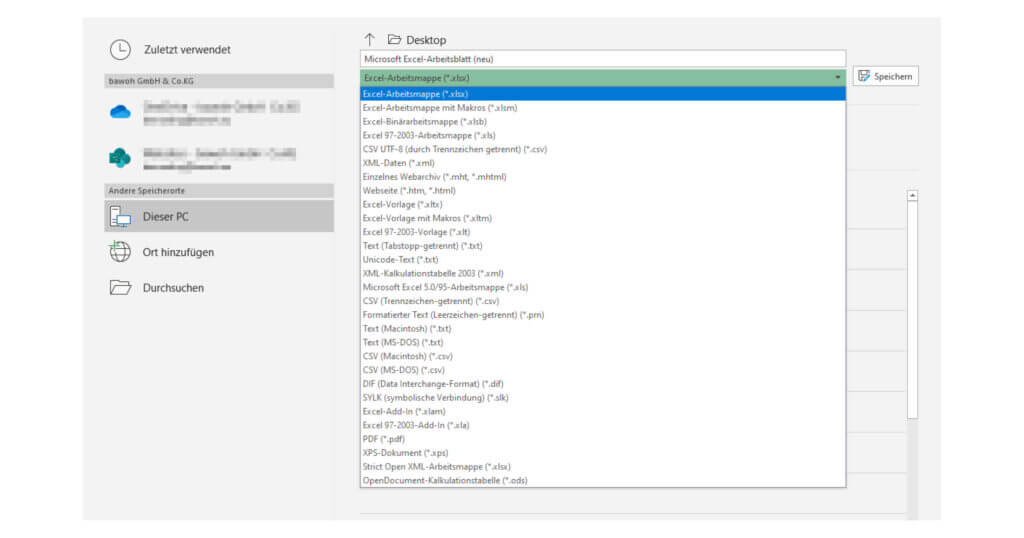  Das Speichern und Ö von XLSX Dateien I Excel 