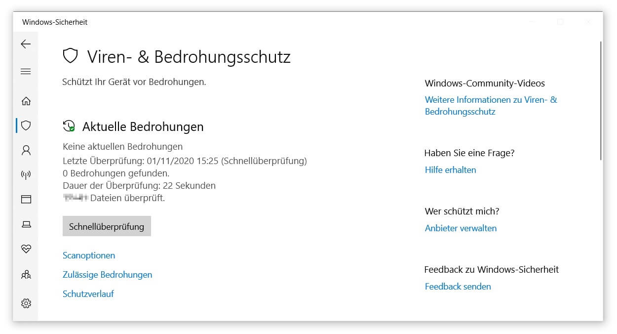 Mit dem Viren- und Bedrohungsschutz deinen PC aufräumen