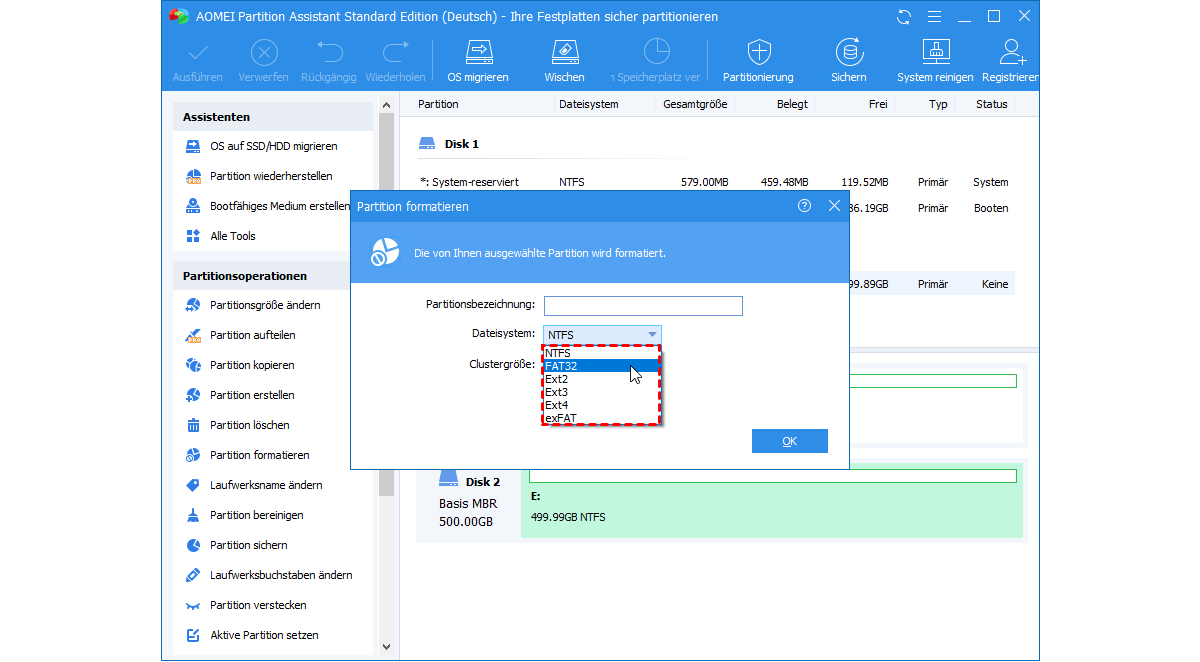 Отформатировать fat32 windows 10. Код активации AOMEI Partition Assistant Standard Edition.